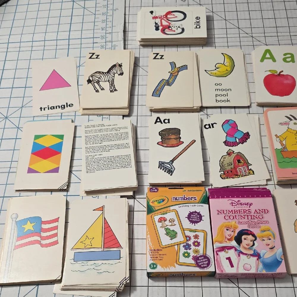 10-Sets Flash Cards Alphabet Shapes Capital Lowercase Picture Educatnl, Complete
